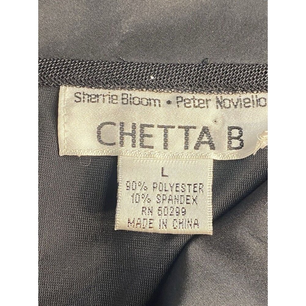 Chetta B Sherrie Bloom Peter Noviello Velvet Top Off The Shoulder Sz L Elegant - Picture 6 of 12